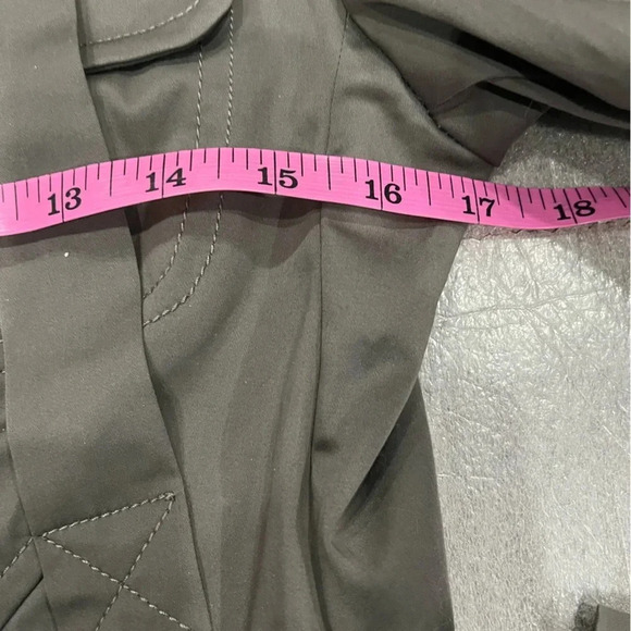 [46/US 10] AnnaRita N dark Gray Green Cotton Blazer - Picture 6 of 9